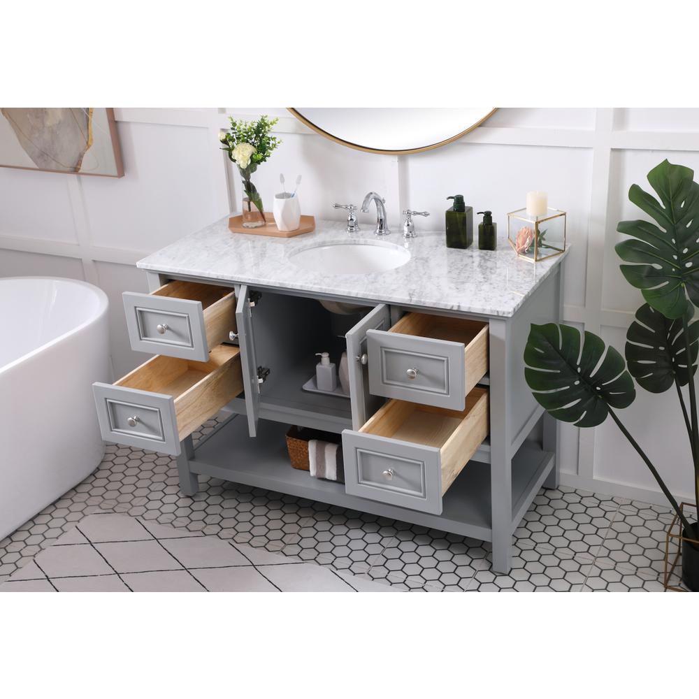 48 inch Single bathroom vanity in natural wood. Picture 3