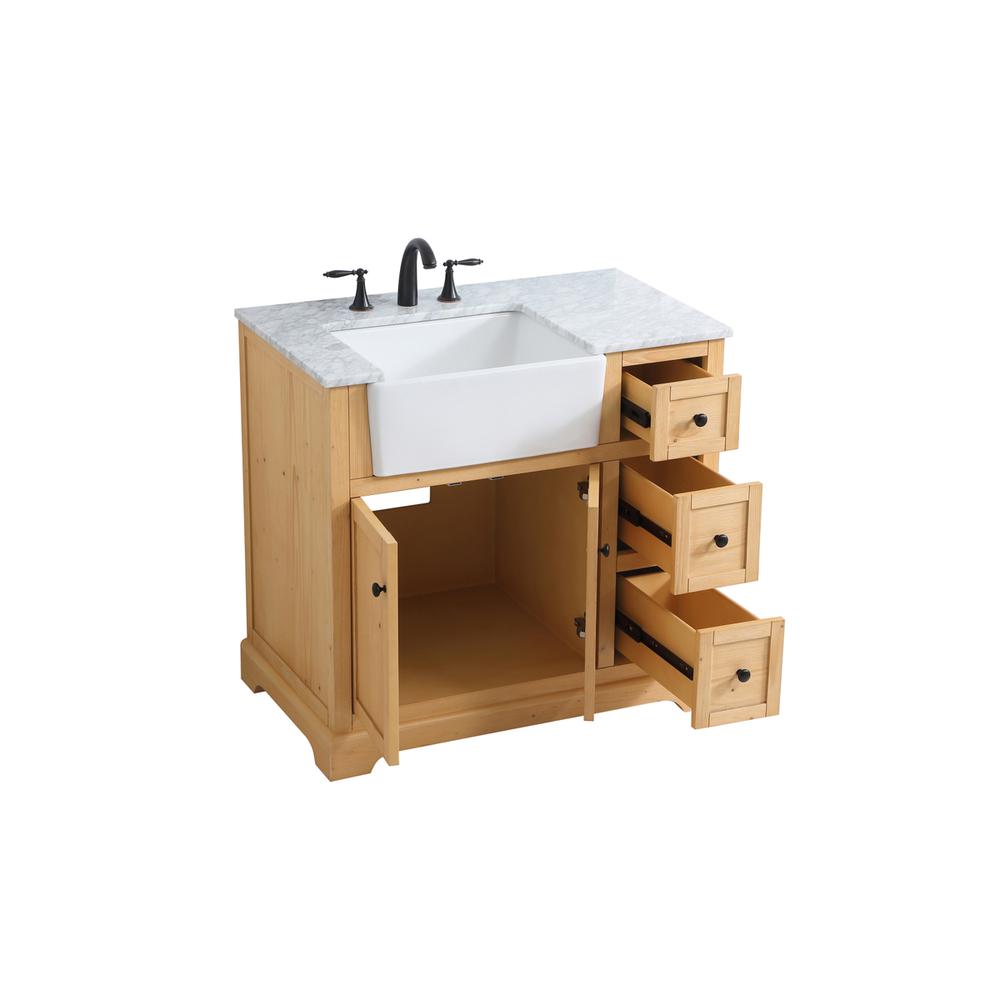 36 inch Single bathroom vanity in natural wood. Picture 9