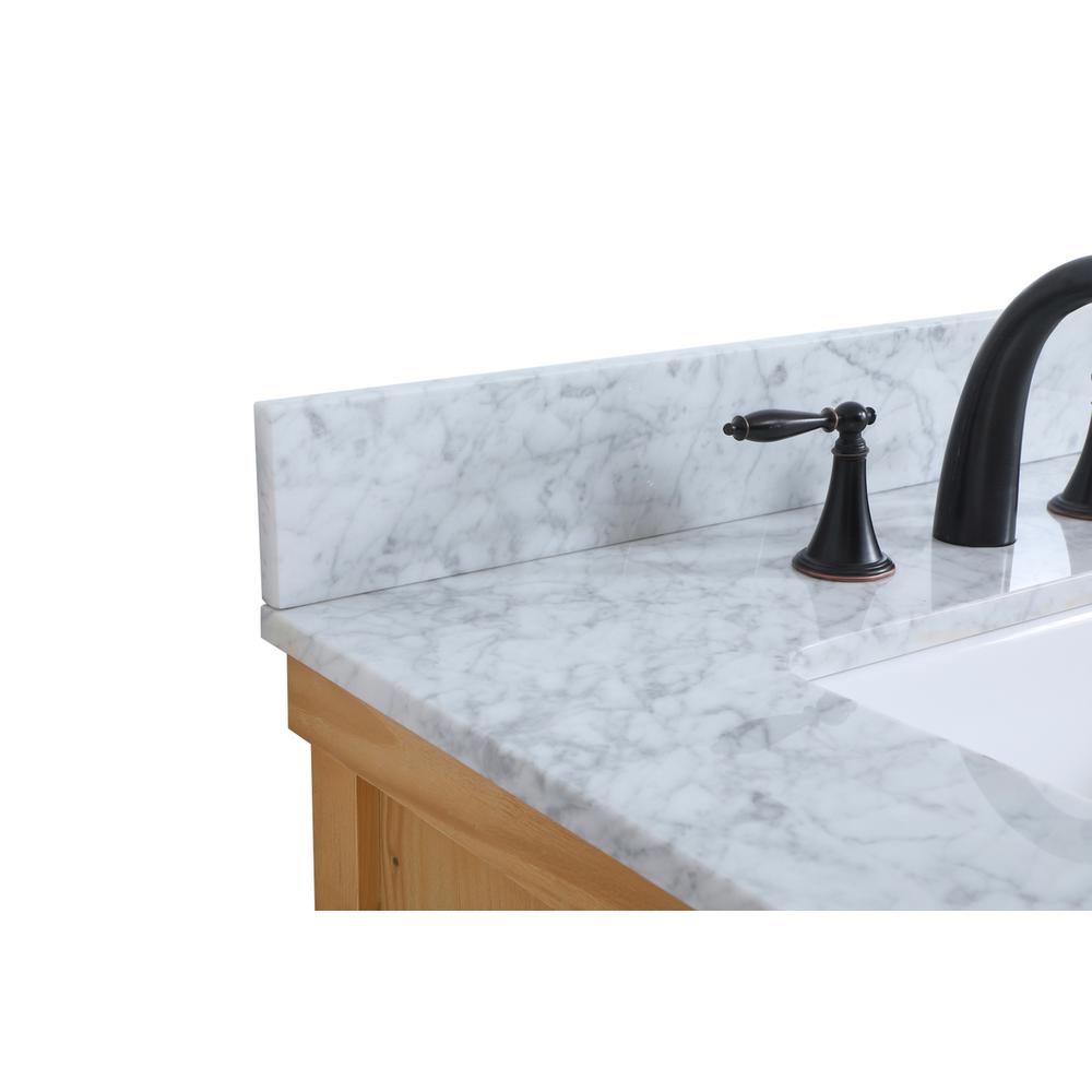 30 inch Single bathroom vanity in natural wood with backsplash. Picture 11