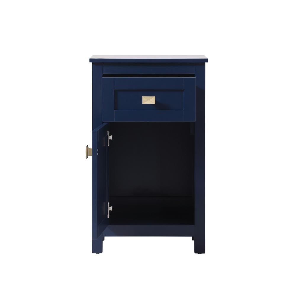 18 Inch Wide Bathroom Storage Freedstanding Cabinet In Blue. Picture 4