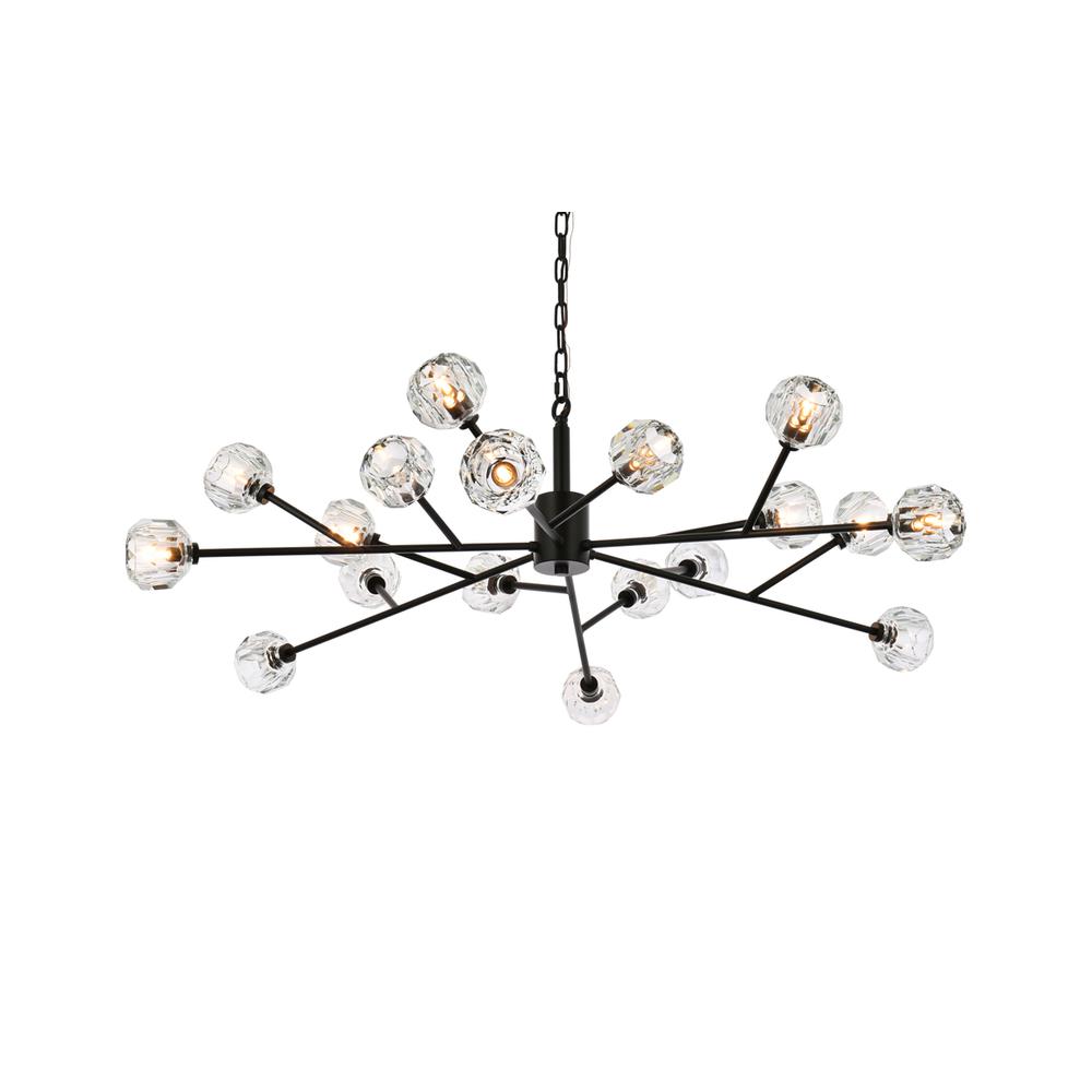 Graham 18 Light Pendant in Black. Picture 2