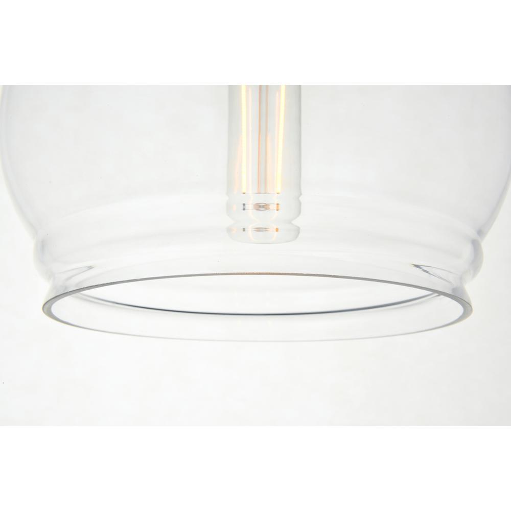 Kenna 1 Light Black Pendant With Clear Glass. Picture 4