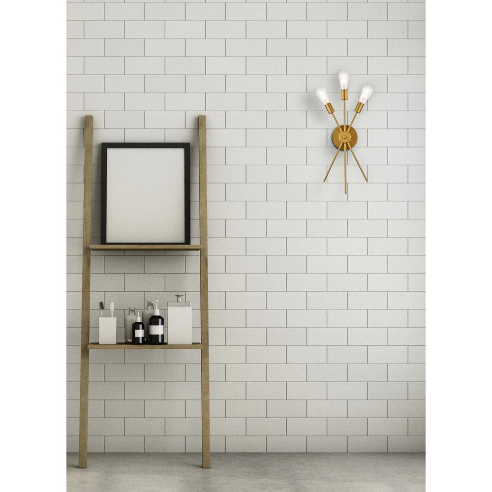 Lucca 11 inch bath sconce in brass. Picture 7