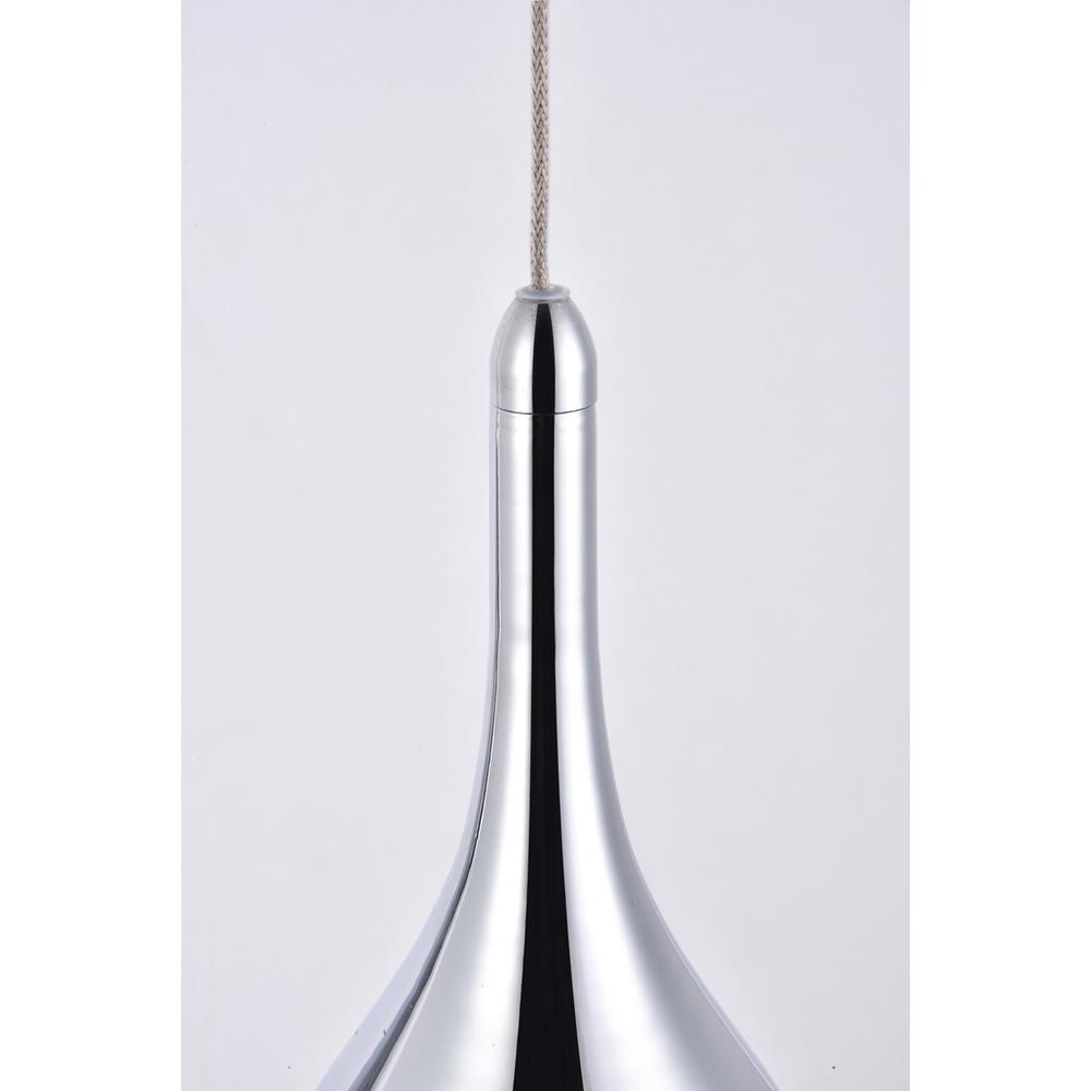 Amherst Collection LED 3-light chandelier 24in x 4in x 9in chrome finish. Picture 3