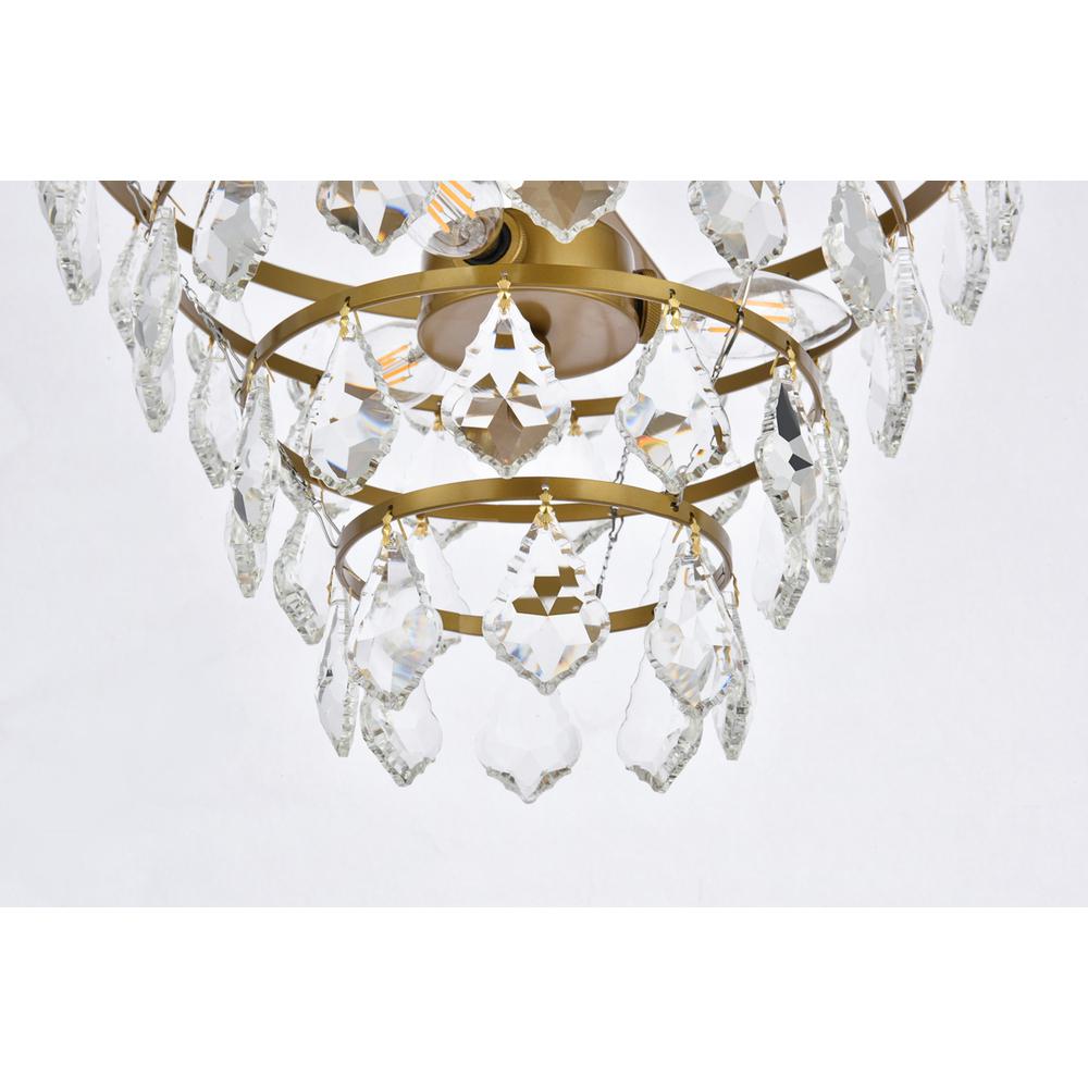 Ella 14 inch flush mount in brass. Picture 3