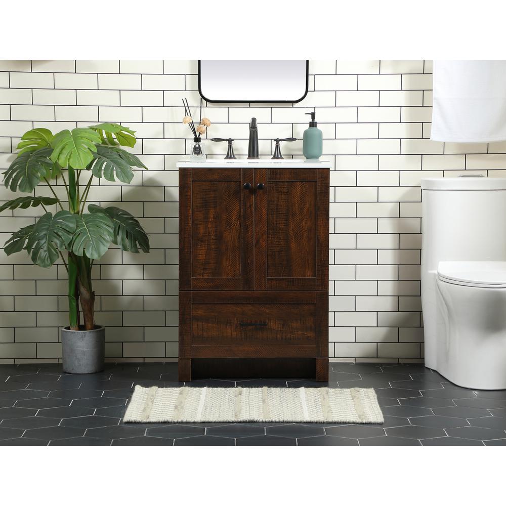 24 inch Single bathroom vanity in expresso. Picture 14