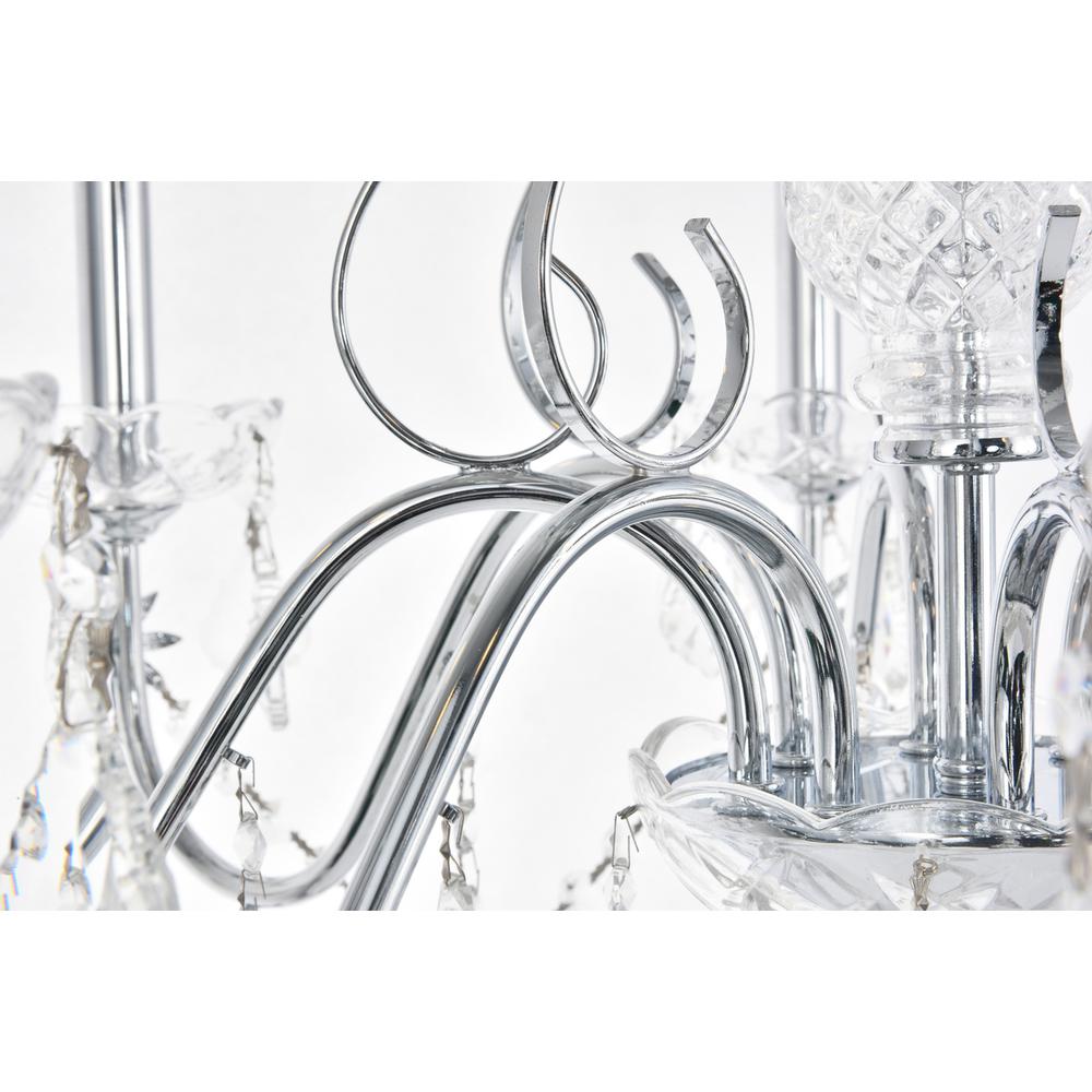 St. Francis 8 light Chrome Chandelier Clear Royal Cut Crystal. Picture 2