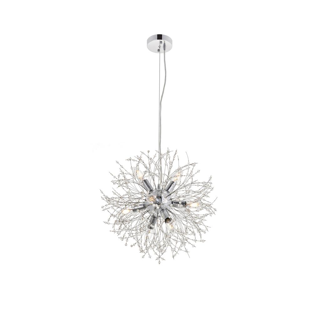 Flores 8 light Chrome Pendant. Picture 2