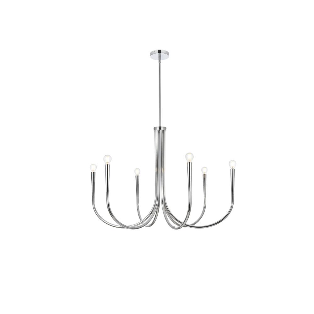 Layne 36 inch chandelier in Chrome. Picture 1