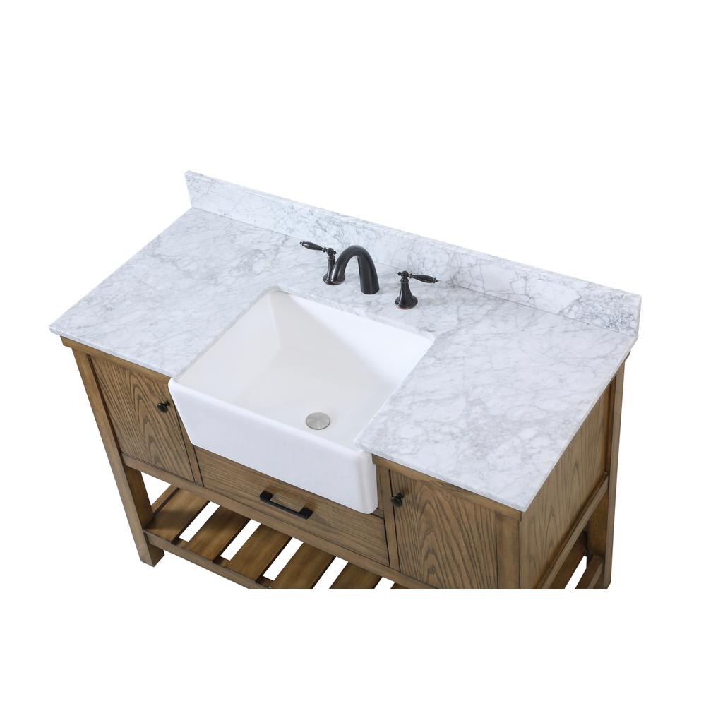 48 inch Single bathroom vanity in driftwood with backsplash. Picture 10