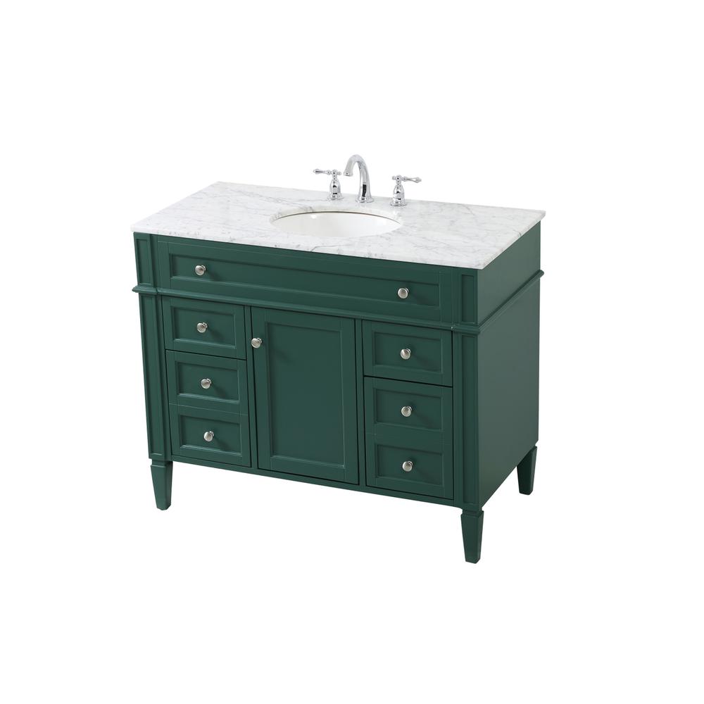 42 inch Single bathroom vanity in green. Picture 8