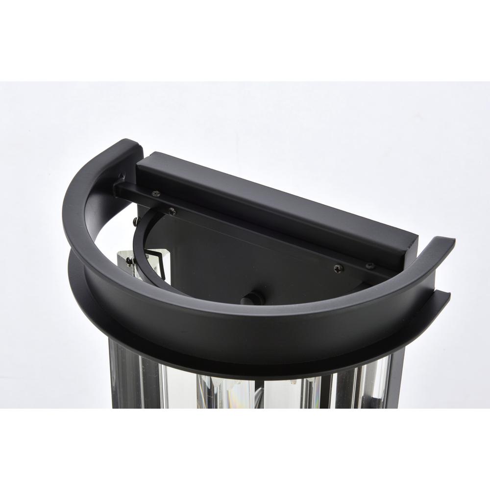 Sydney 2 light Matte Black Wall Sconce Clear Royal Cut Crystal. Picture 3