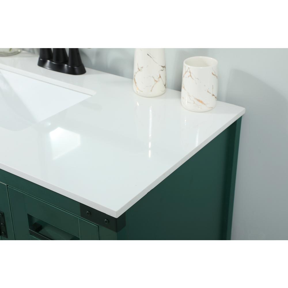 32 inch Single bathroom vanity in green. Picture 5