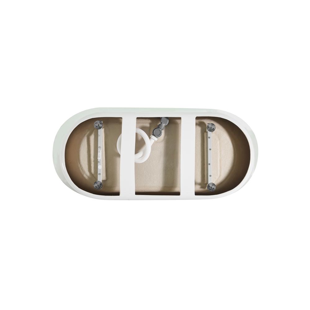 65 inch soaking roll top bathtub in glossy white. Picture 13