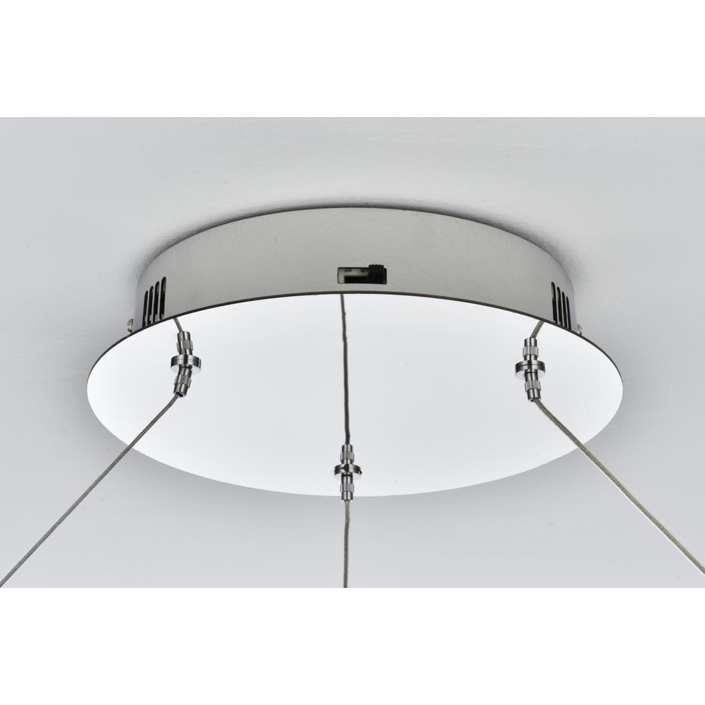Rune 24 inch Adjustable LED chandelier in Chrome. Picture 6
