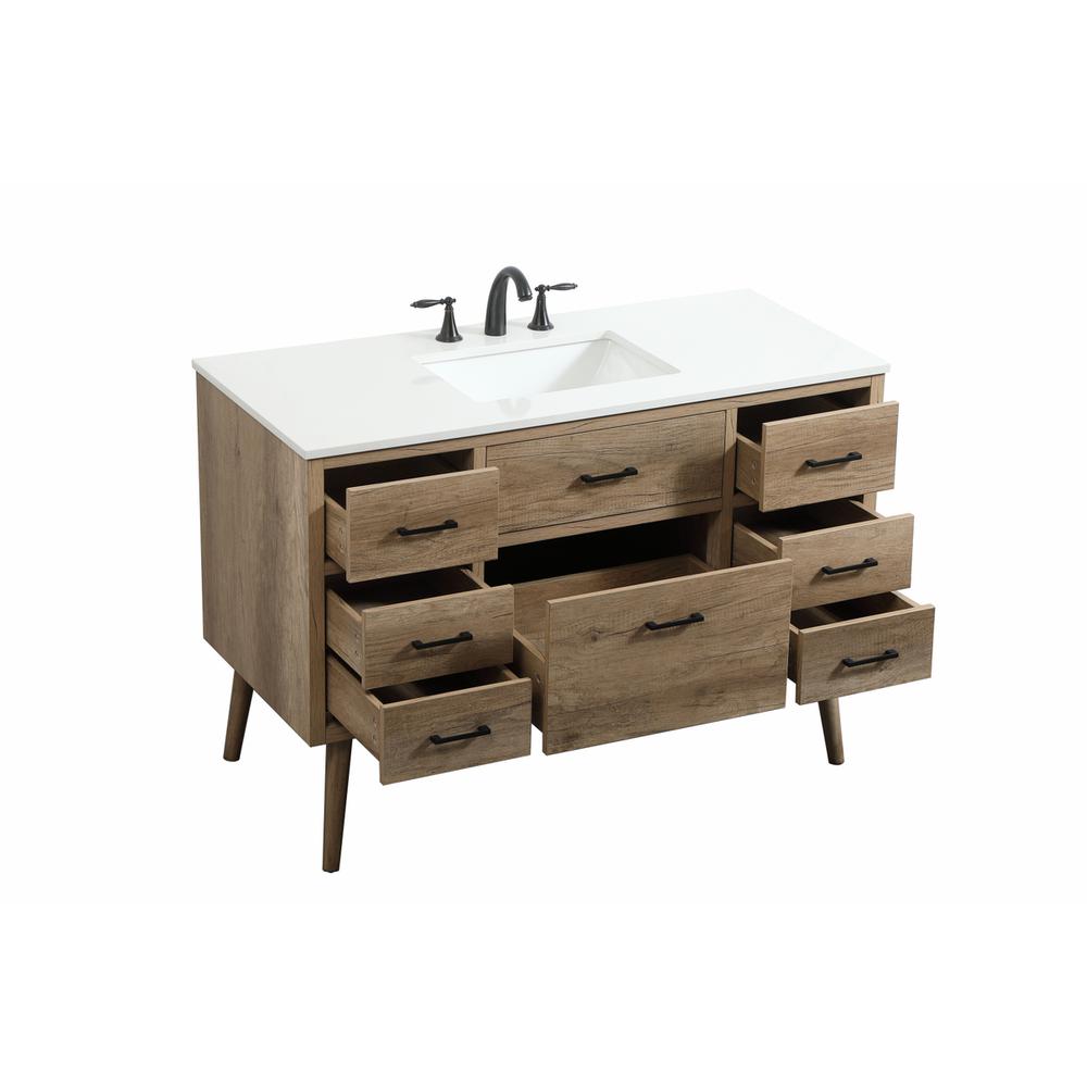 48 inch Single bathroom vanity in natural oak. Picture 9