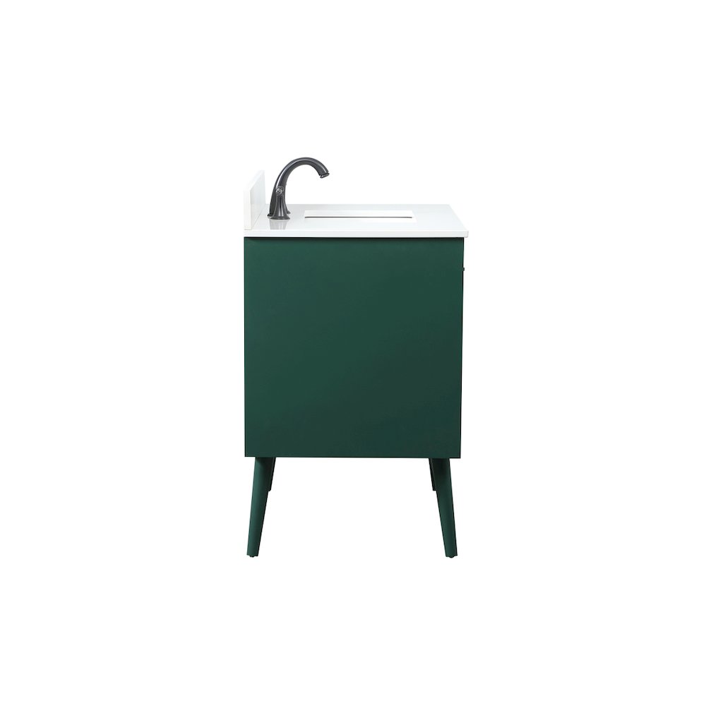36 Inch Bathroom Vanity In Green With Backsplash. Picture 15