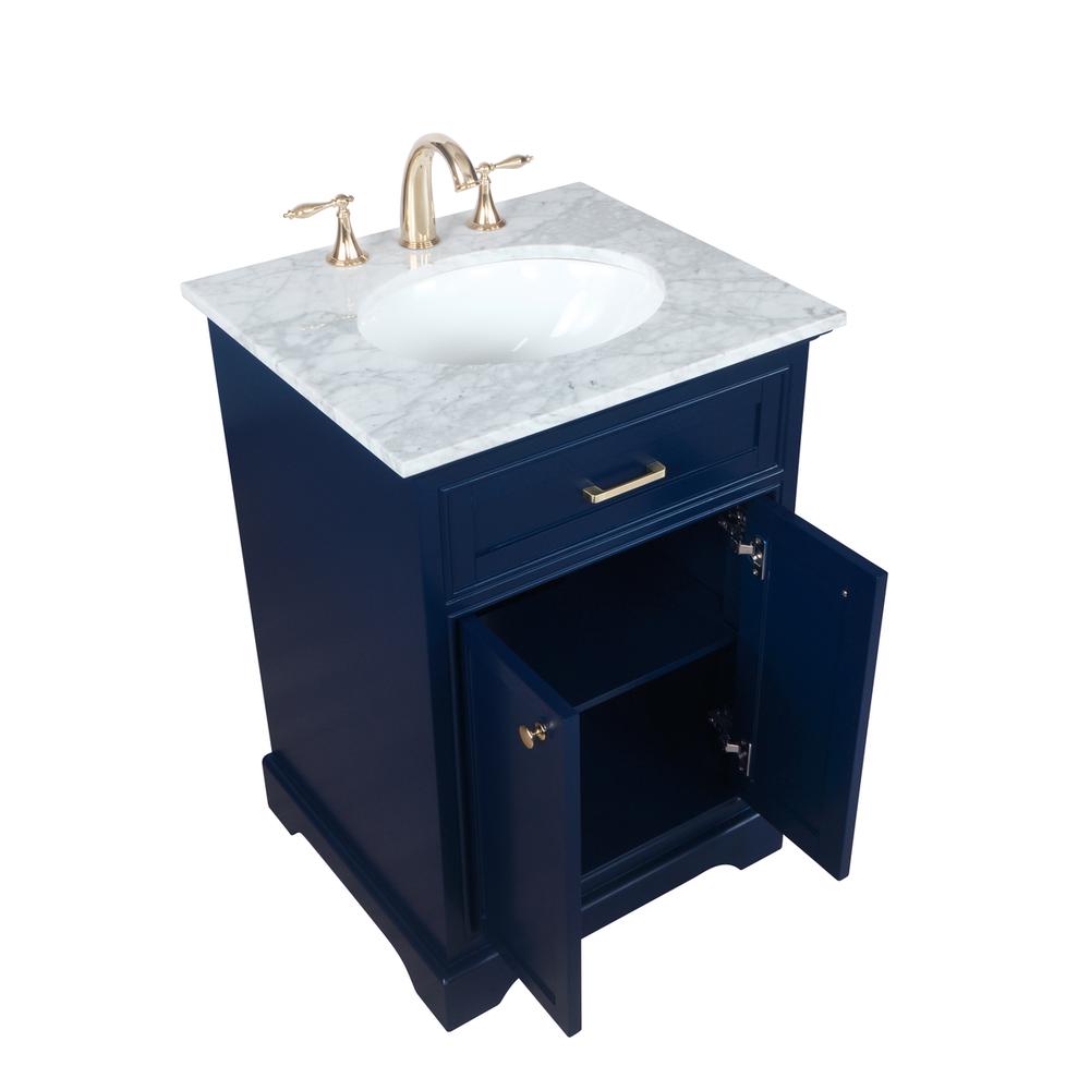 24 inch Single bathroom vanity in Blue. Picture 9