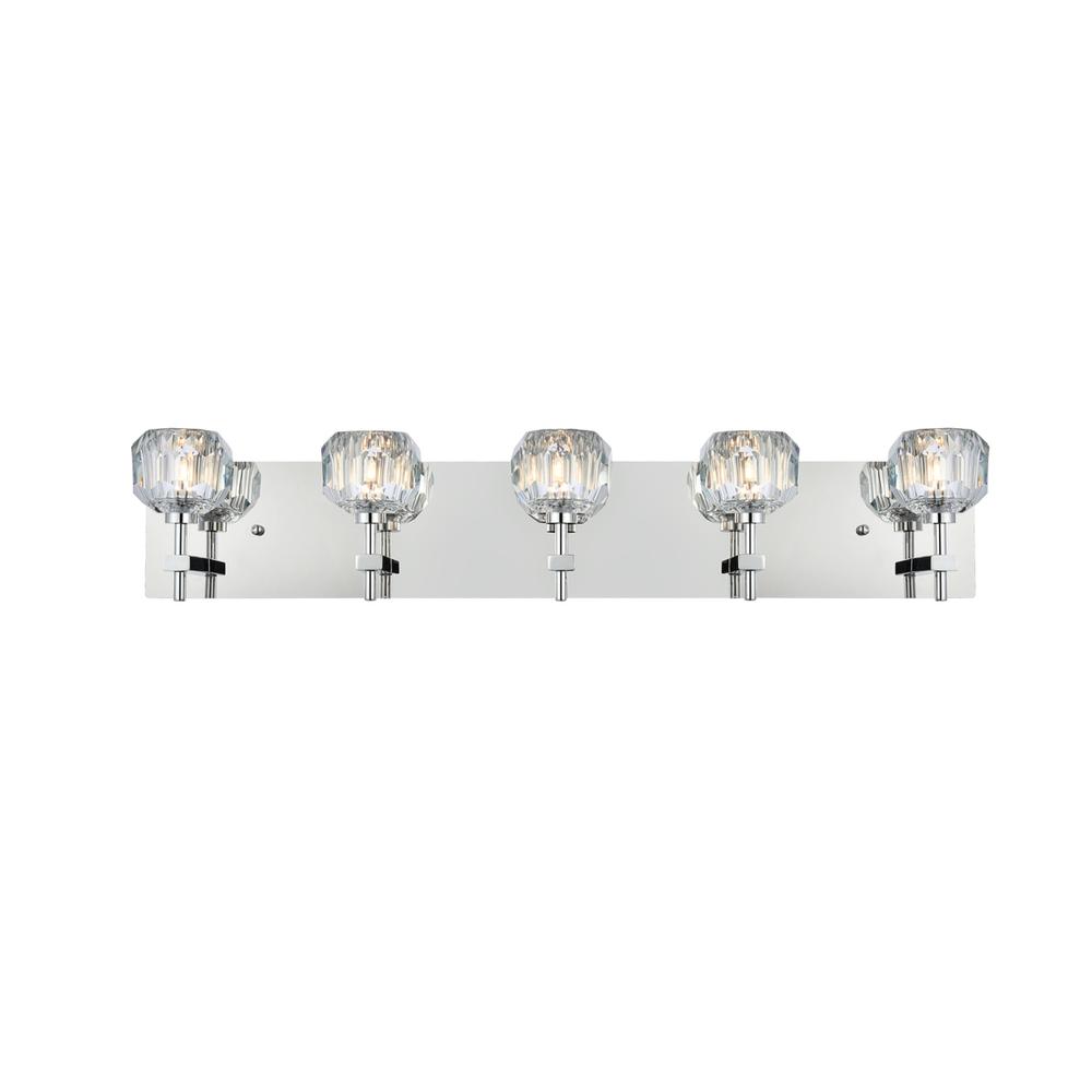 Graham 5 Light Wall Sconce in Chrome. Picture 1