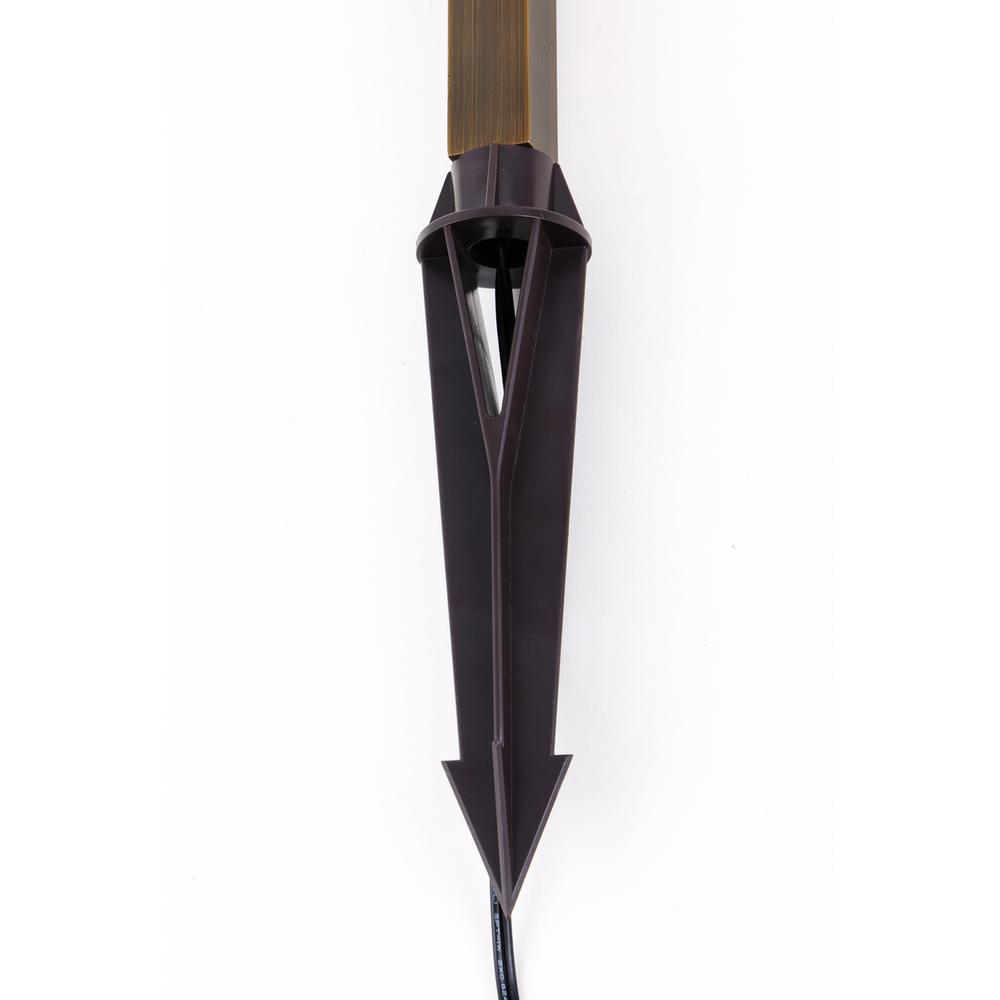 Cast brass modern linear path light. Picture 5