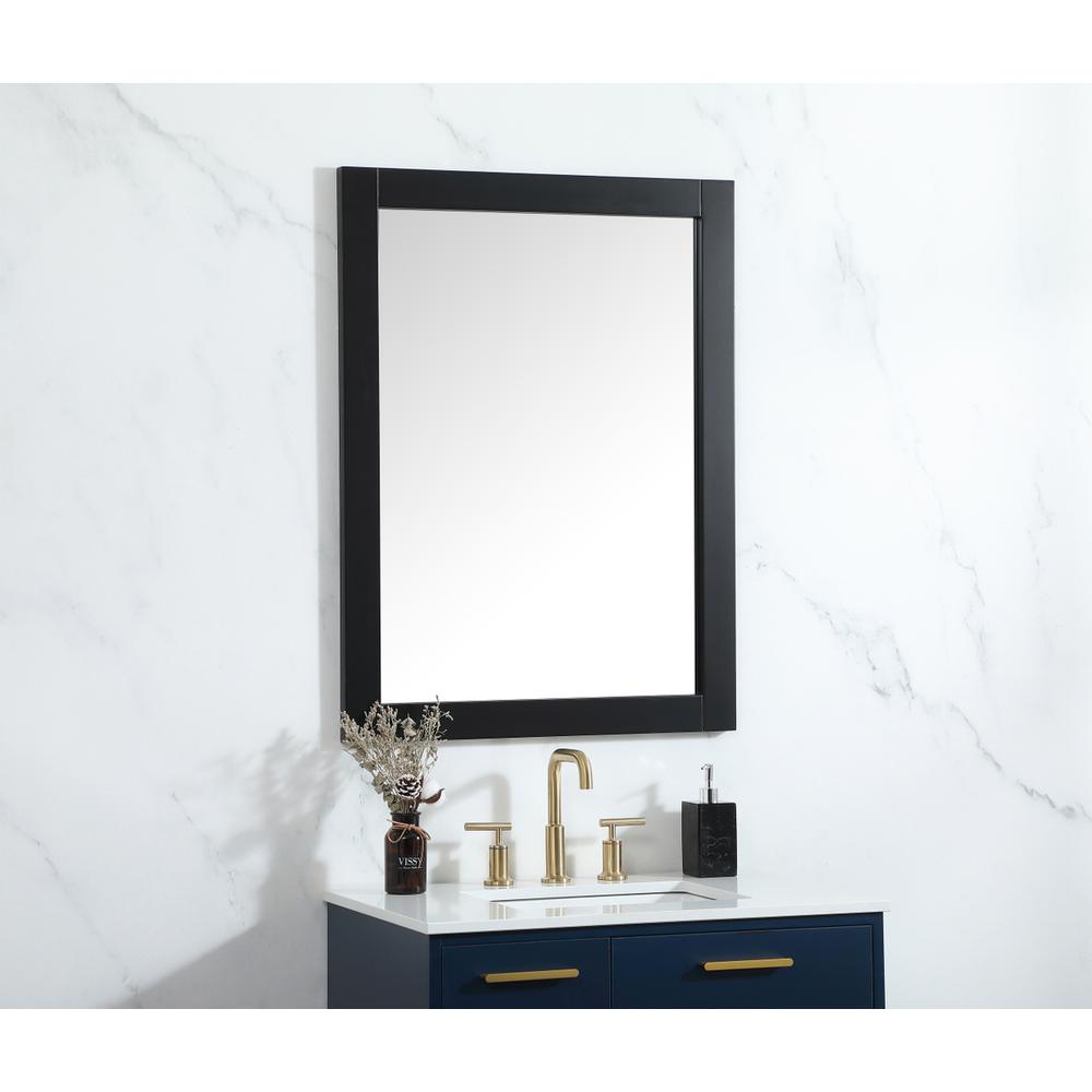 Aqua vanity mirror 27x36 inch in black. Picture 2