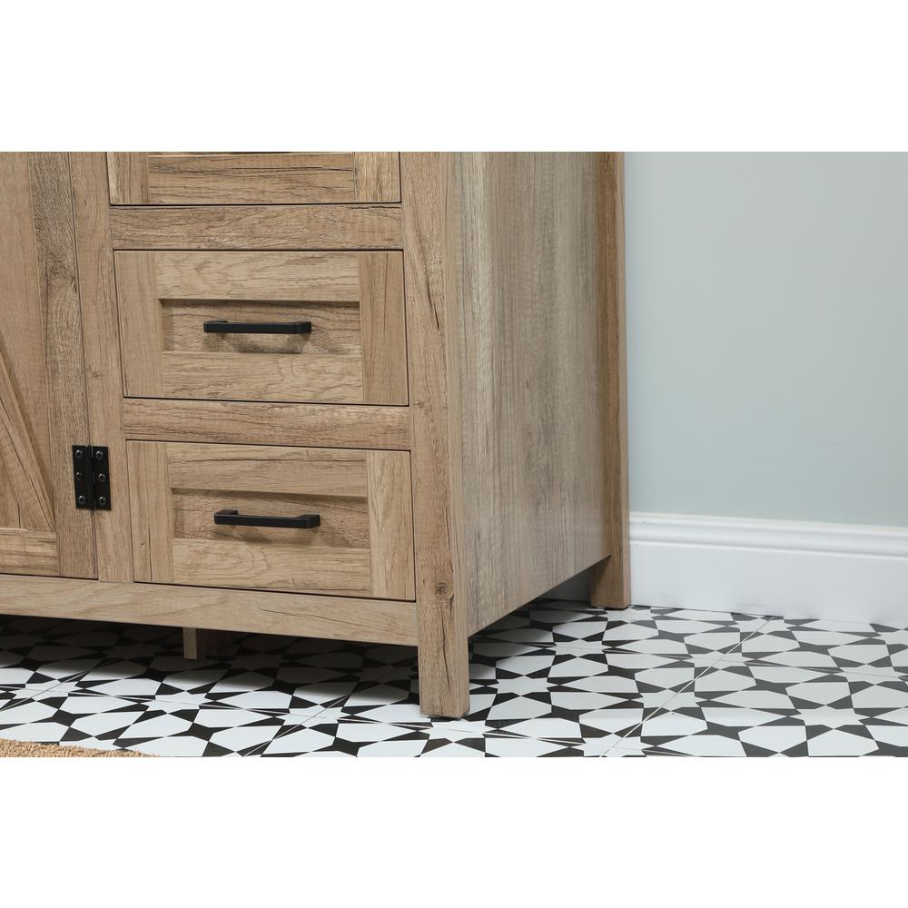 42 inch Single bathroom vanity in natural oak with backsplash. Picture 6