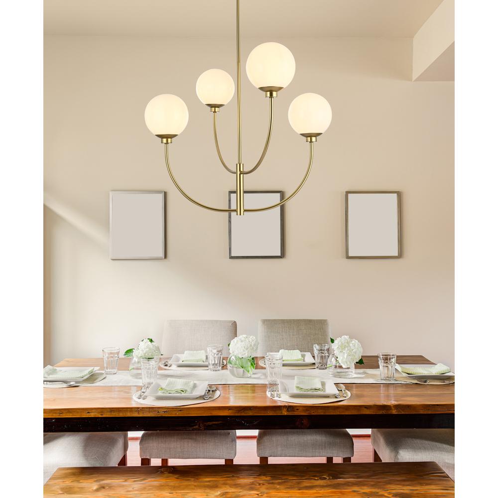 Nyomi 30 inch chandelier in Brass. Picture 8