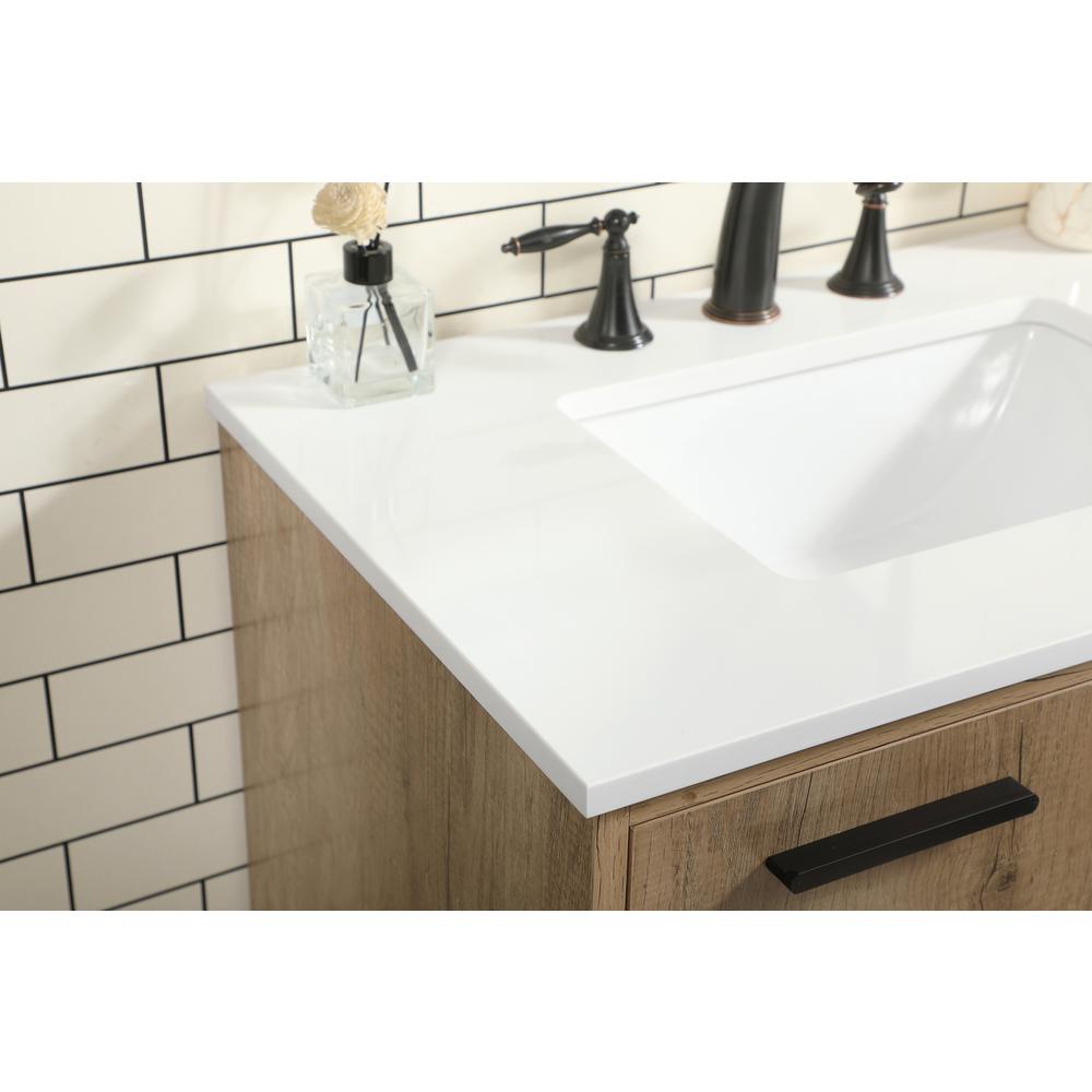 30 inch Single bathroom vanity in natural oak. Picture 5