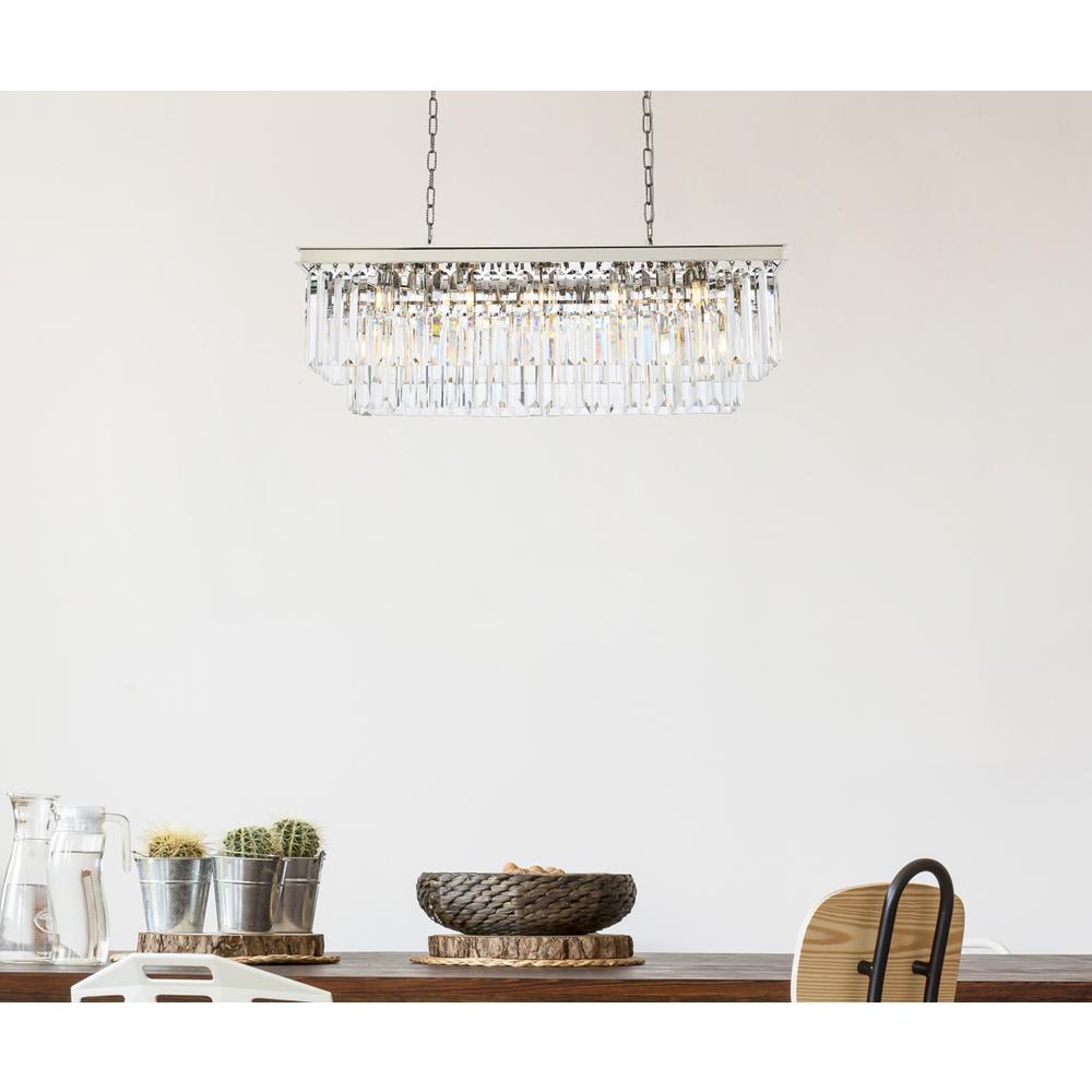 Sydney 12 light polished nickel Chandelier Clear Royal Cut Crystal. Picture 8