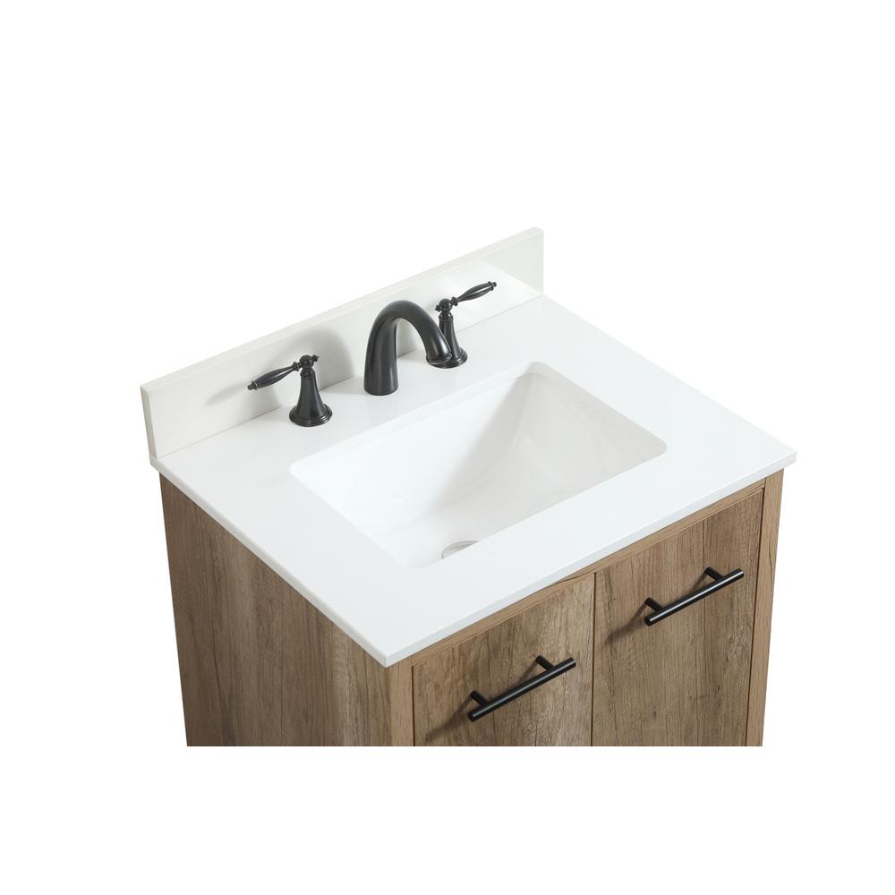 24 inch Single bathroom vanity in natural oak with backsplash. Picture 13