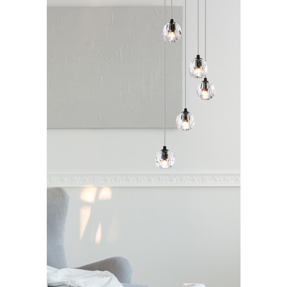 Eren 5 lights Black pendant. Picture 7