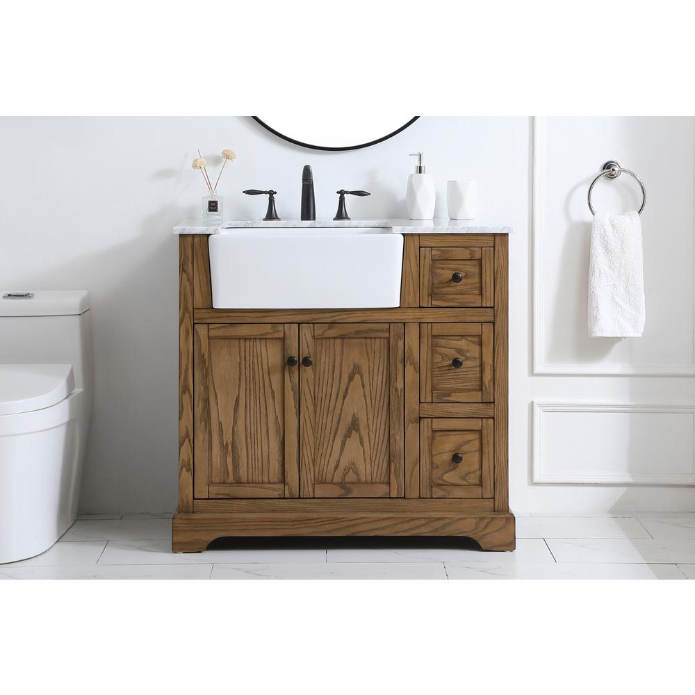 36 inch Single bathroom vanity in driftwood. Picture 14