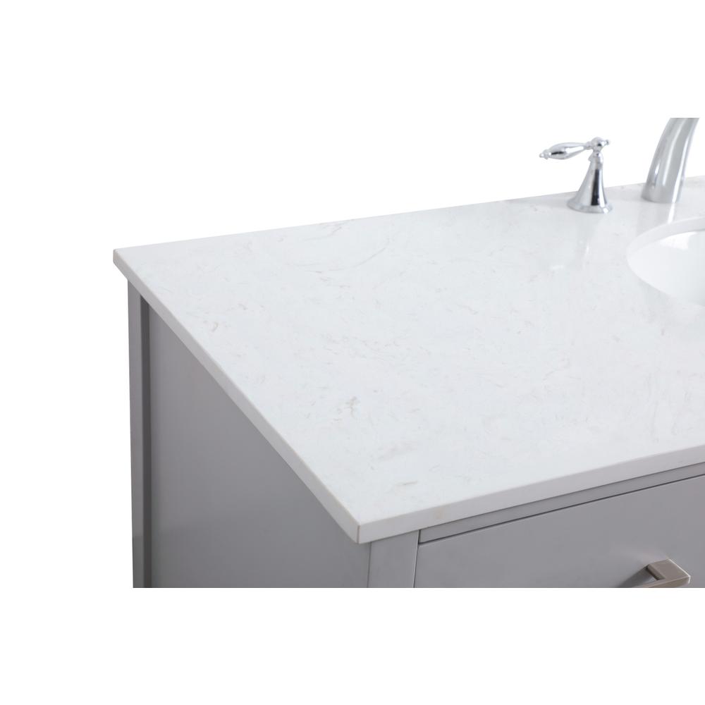 54 Inch SIngle Bathroom Vanity In Grey. Picture 11