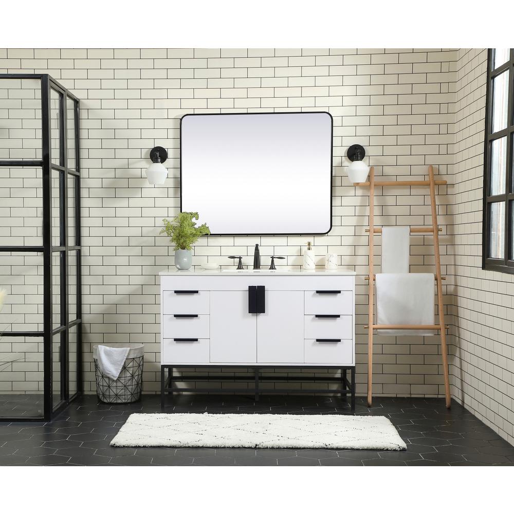 48 inch Single bathroom vanity in white. Picture 4
