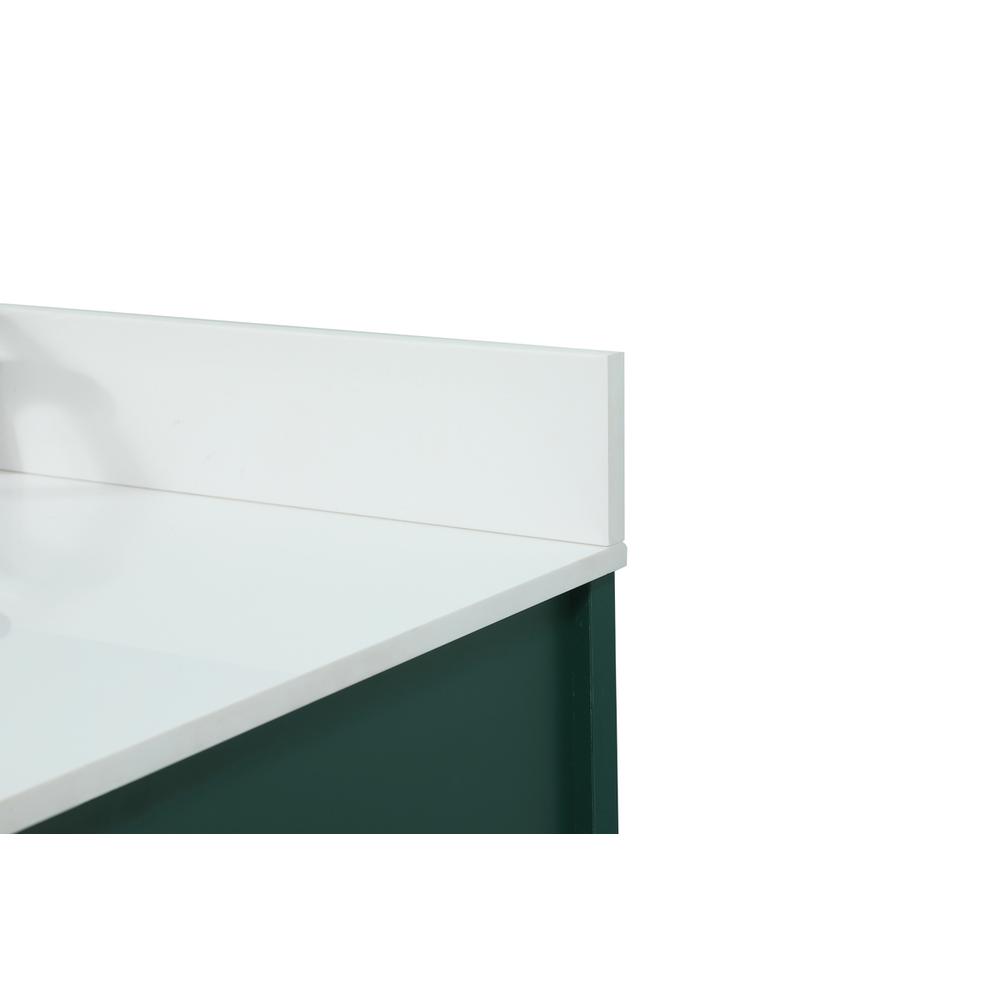 32 inch Single bathroom vanity in green with backsplash. Picture 11
