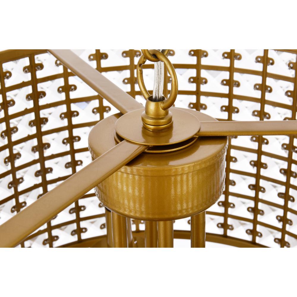 Elise 17 inch pendant in brass. Picture 6