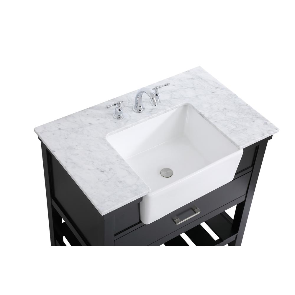 36 inch Single bathroom vanity in black. Picture 10