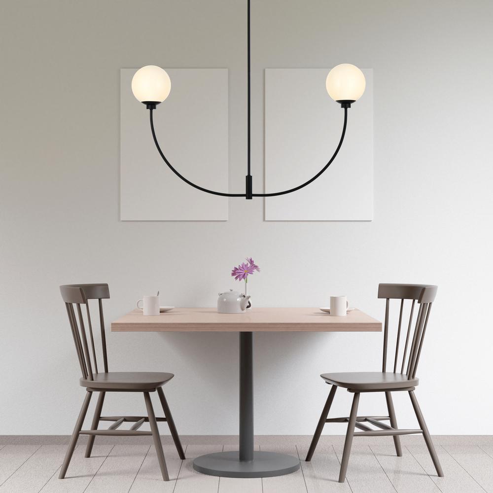 Nyomi 42 inch chandelier in Black. Picture 7