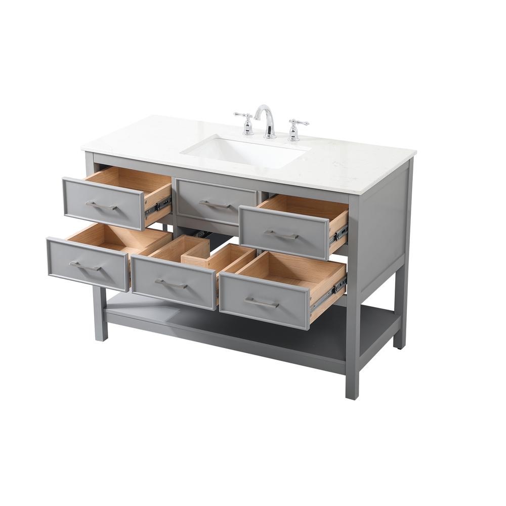 48 inch Single bathroom vanity in gray. Picture 9