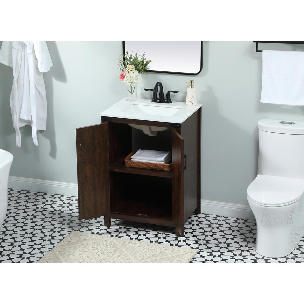 24 inch Single bathroom vanity in expresso. Picture 3
