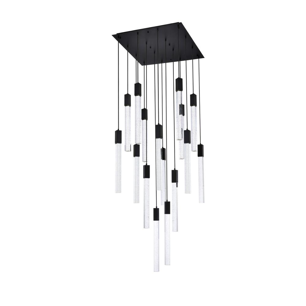 Weston 16 lights pendant in black. Picture 6