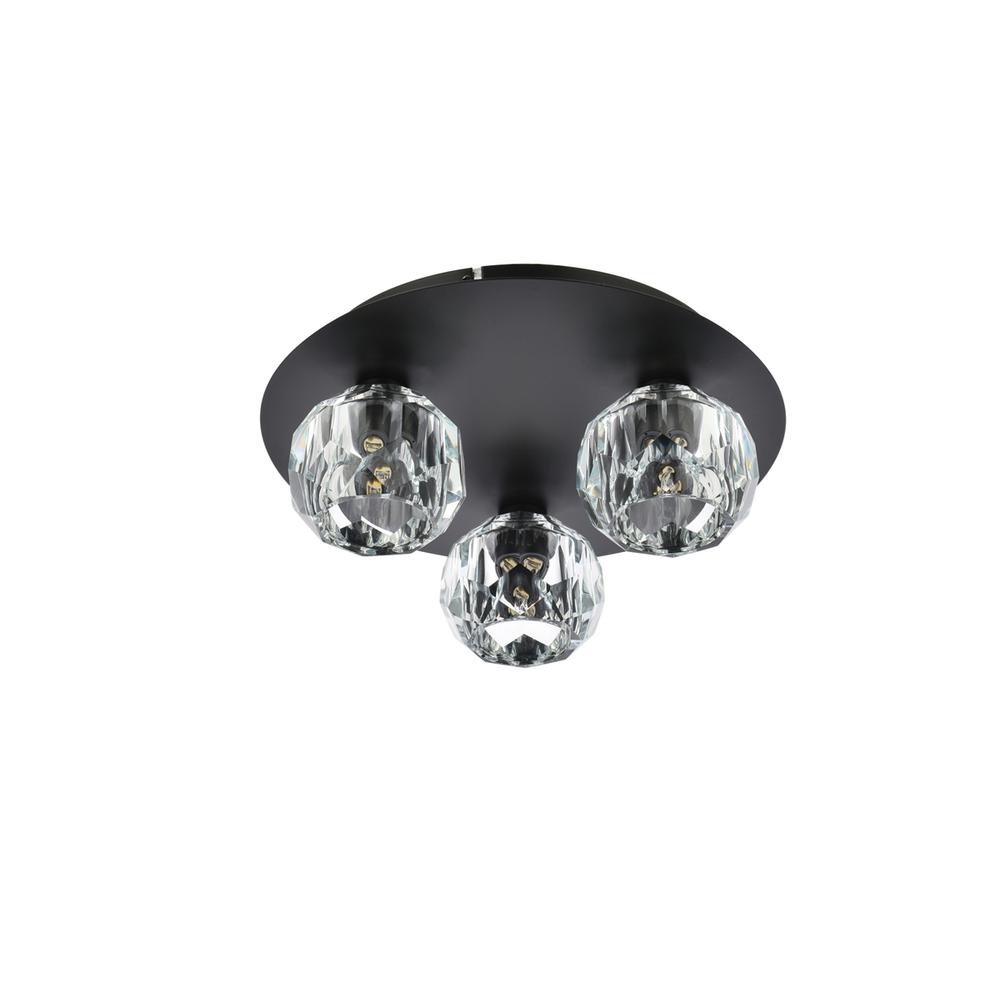 Graham 3 Light Ceiling Lamp in Black. Picture 6
