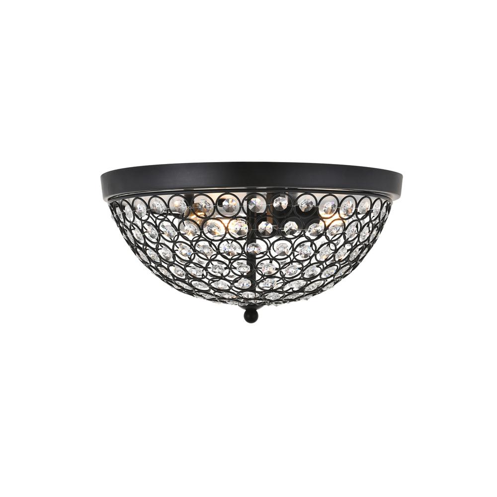 Taye 3 light Matte Black Flush Mount. Picture 3