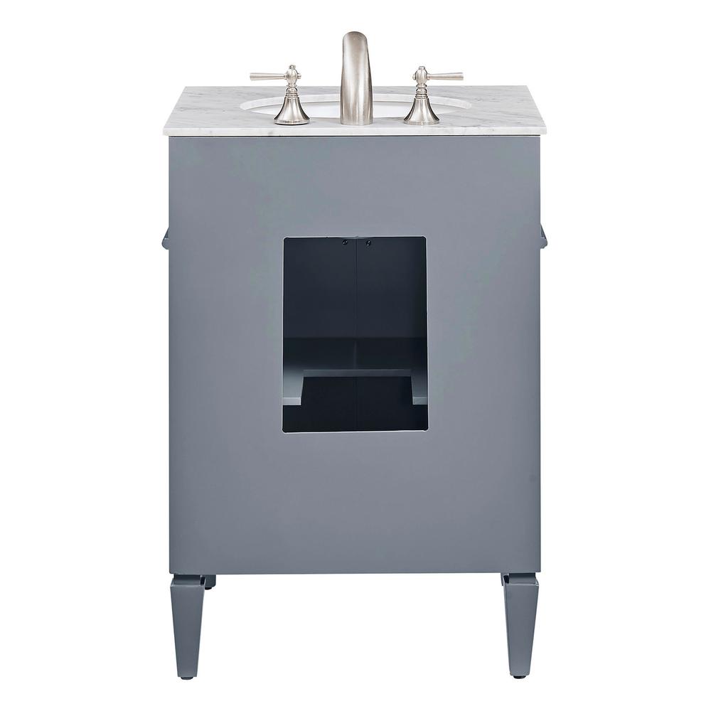 24 In. Single Bathroom Vanity Set In Grey. Picture 8