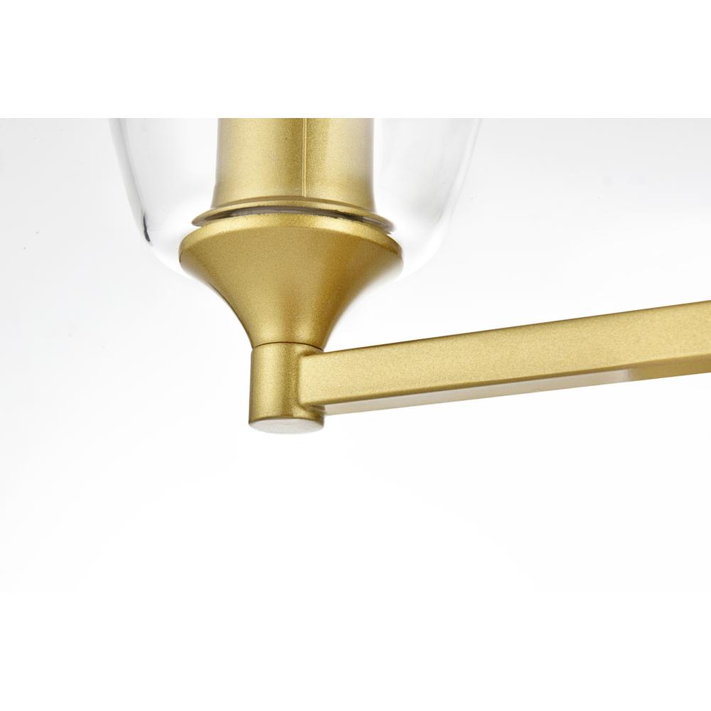 Gianni 4 light Brass and Clear Bath Sconce. Picture 5