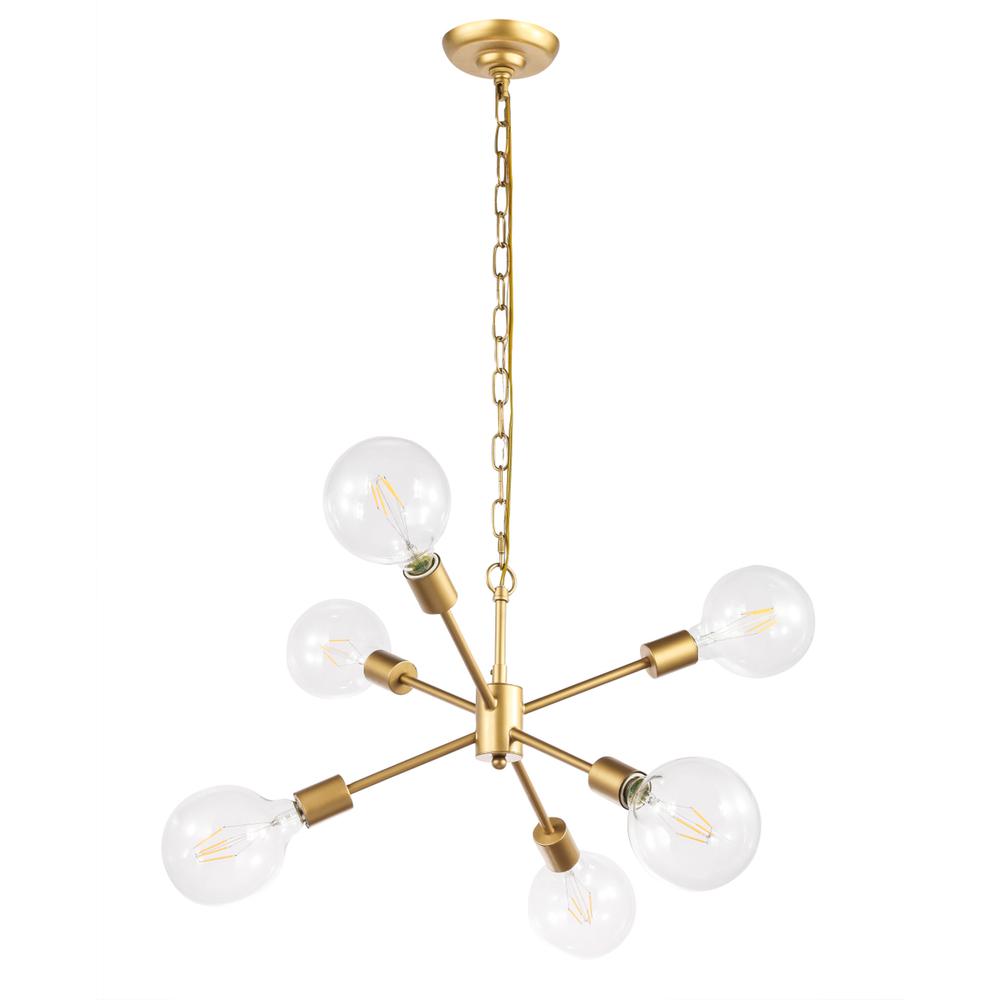 Nolan  6 light Brass pendant. Picture 6