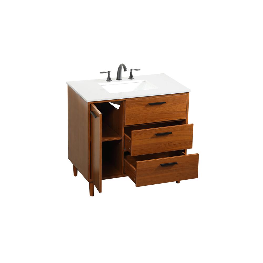36 inch bathroom vanity in Teak. Picture 9