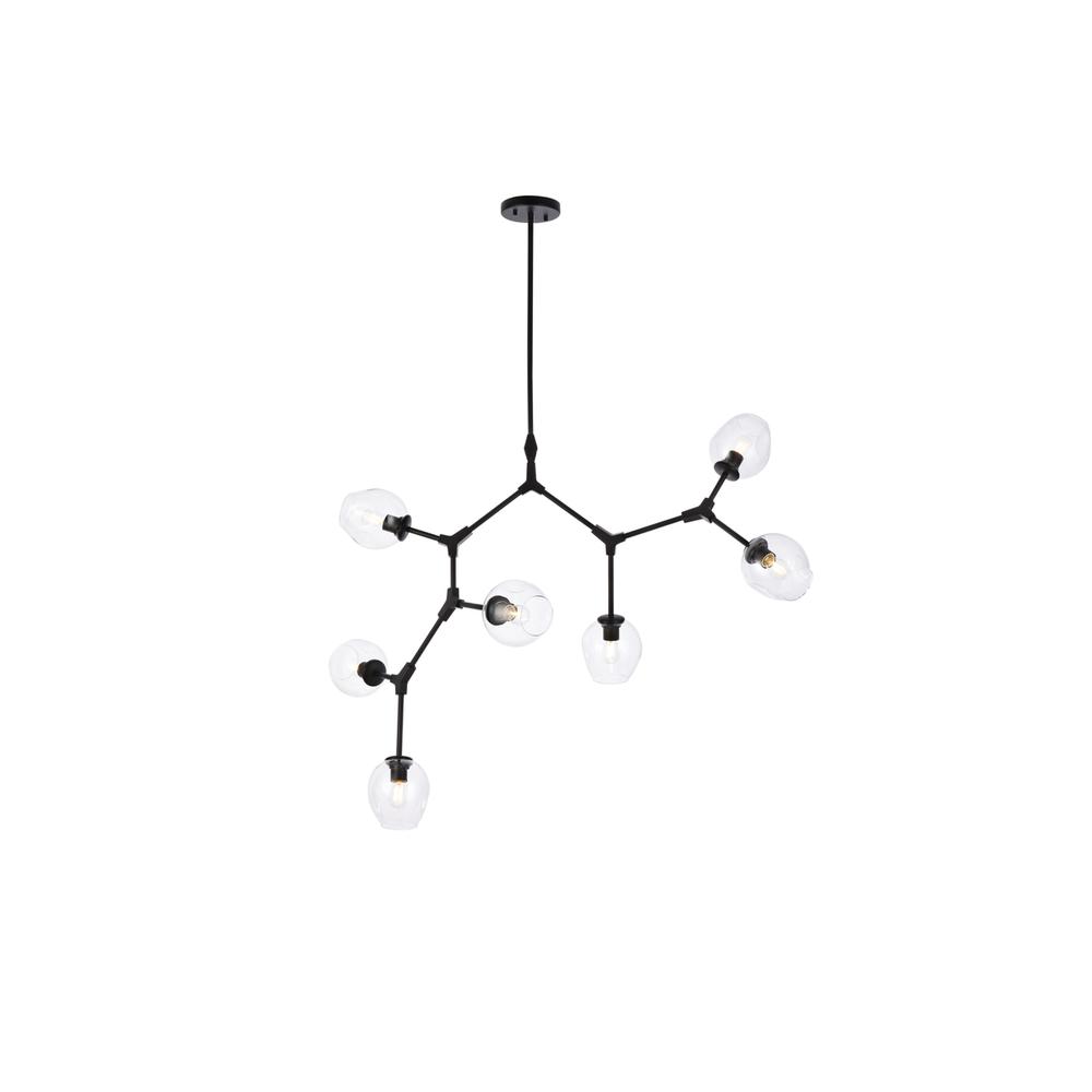 Cavoli 7 lights black chandelier. Picture 1