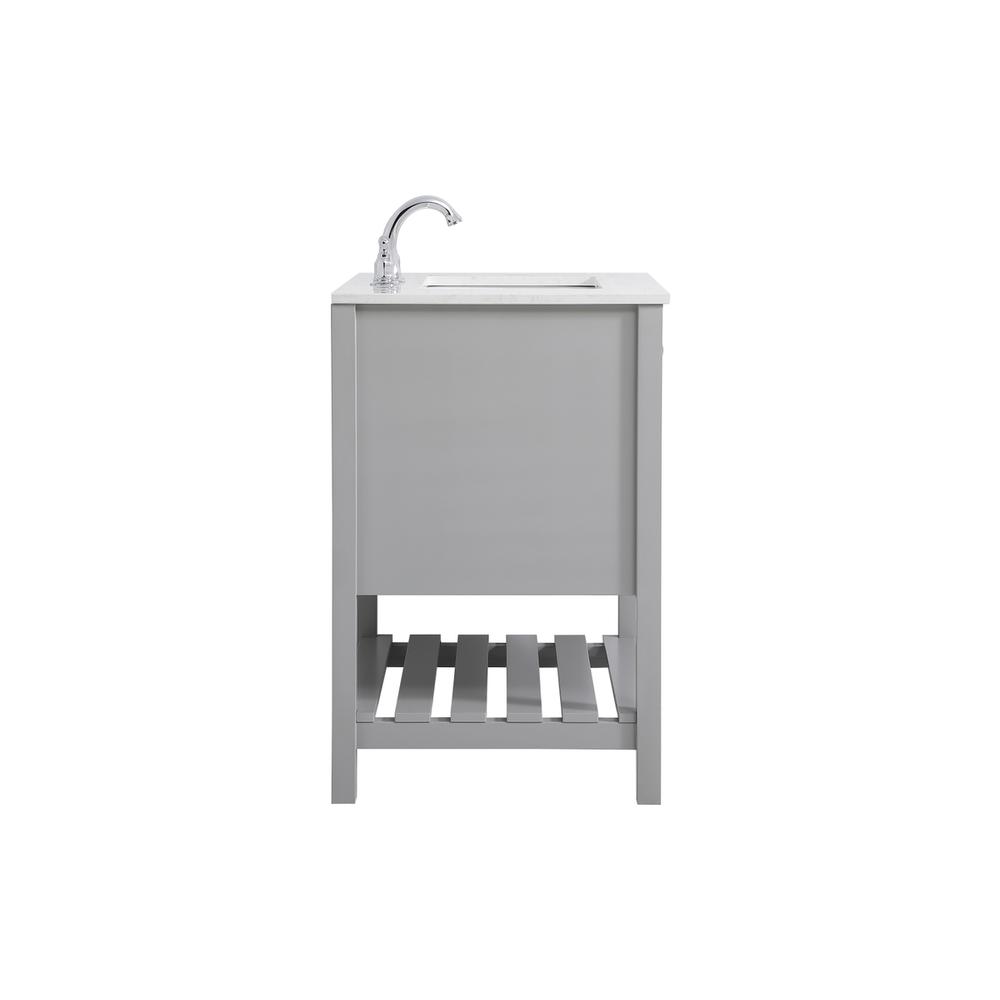 30 inch Single Bathroom Vanity in Gray. Picture 13