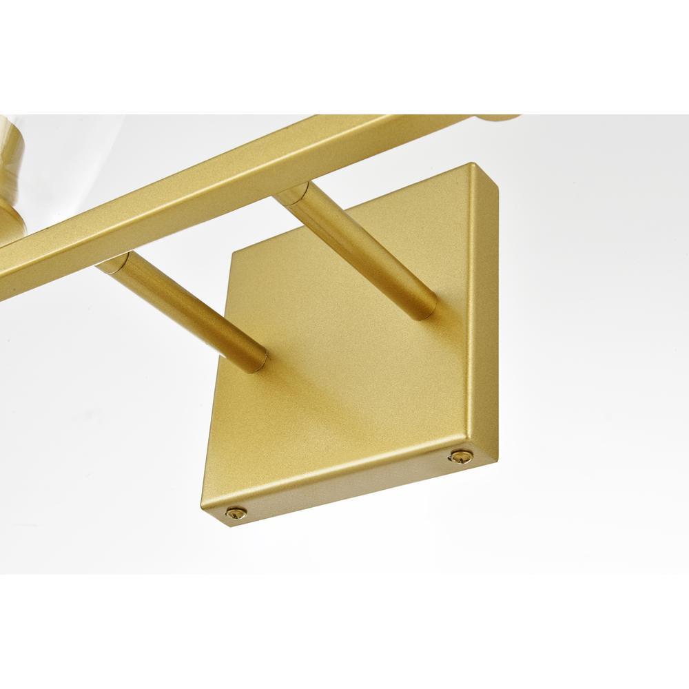 Gianni 4 light Brass and Clear Bath Sconce. Picture 6